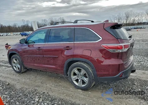 2014 Toyota Highlander Limited z USA, uszkodzony, nr VIN 5TDDKRFH8ES014231